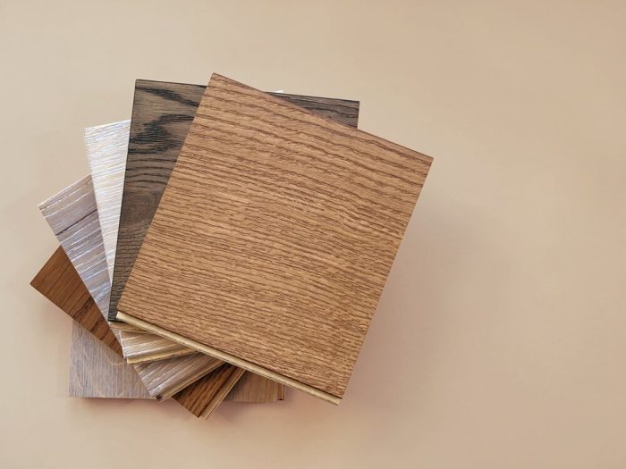 Flooring Solutions. Engineered Laminate Flooring Swatch Samples In Various Types.