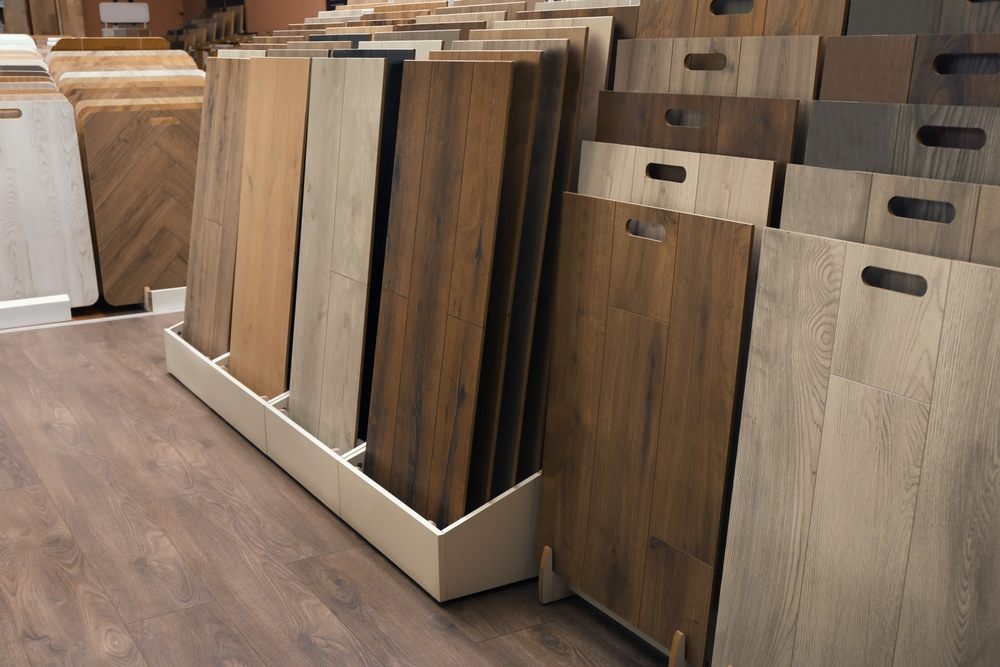 How to Choose the Best Flooring Store in Ottawa for Your Home. Many different samples of wooden flooring in store.
