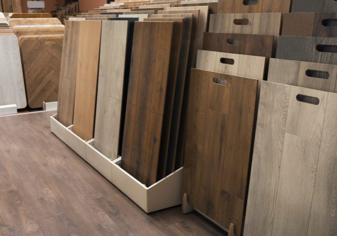 How to Choose the Best Flooring Store in Ottawa for Your Home. Many different samples of wooden flooring in store.